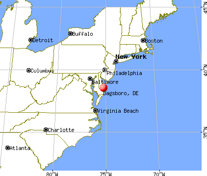 Dagsboro, Delaware map