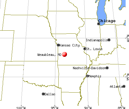 Weaubleau, Missouri map