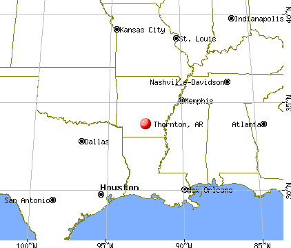 Thornton, Arkansas map