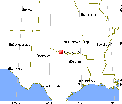 Byers, Texas map