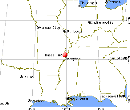 Dyess, Arkansas map