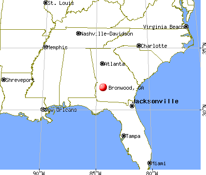 Bronwood, Georgia map