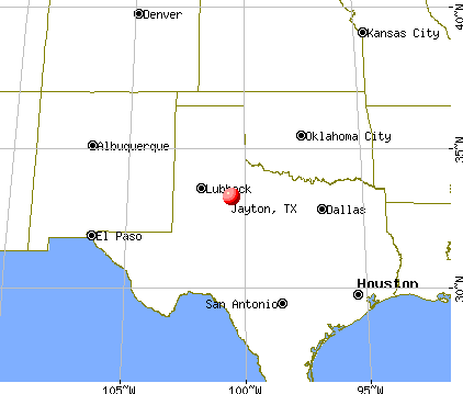 Jayton, Texas map