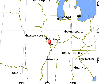 Percy, Illinois map