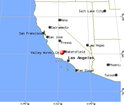 Valley Acres, California map