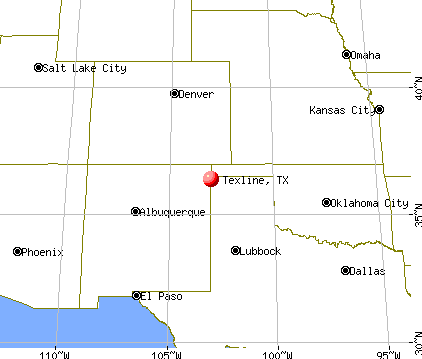 Texline, Texas map