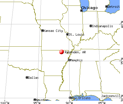 Ravenden, Arkansas map