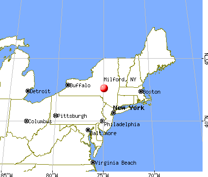 Milford, New York map