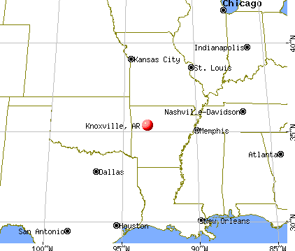 Knoxville, Arkansas map