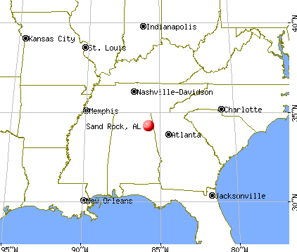 Sand Rock, Alabama map