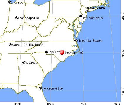 Keener, North Carolina map