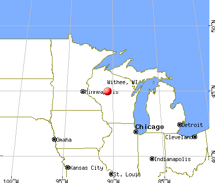 Withee, Wisconsin map