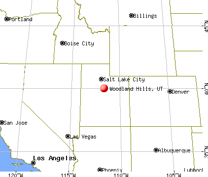 Woodland Hills, Utah map