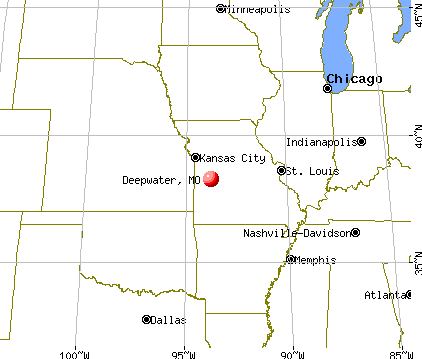 Deepwater, Missouri map