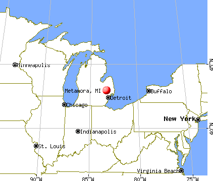 Metamora, Michigan map