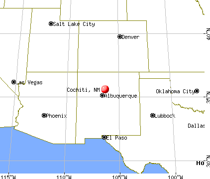Cochiti, New Mexico map
