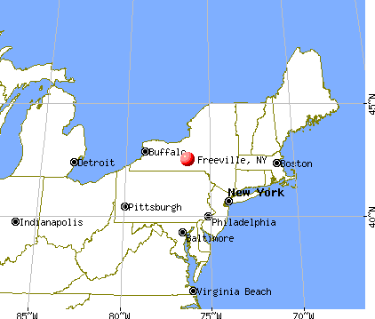 Freeville, New York map