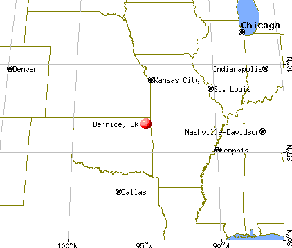 Bernice, Oklahoma map