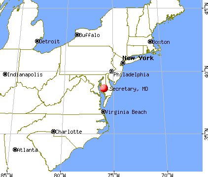 Secretary, Maryland map