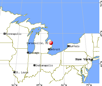 Carsonville, Michigan map