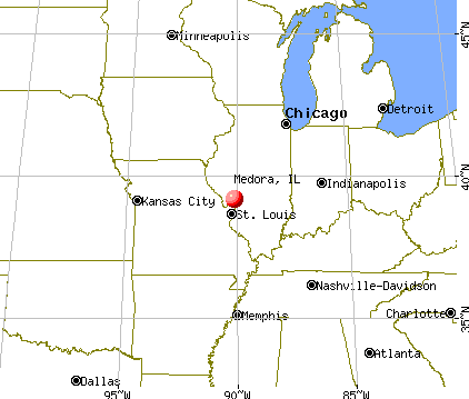 Medora, Illinois map