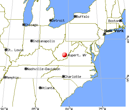 Rupert, West Virginia map