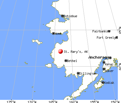 St. Mary's, Alaska map