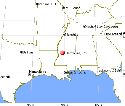 Bentonia, Mississippi map