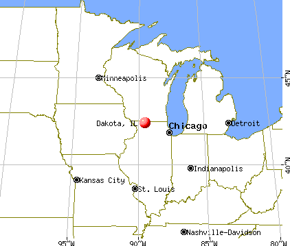 Dakota, Illinois map