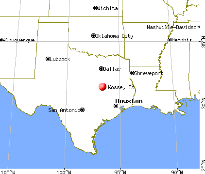 Kosse, Texas map