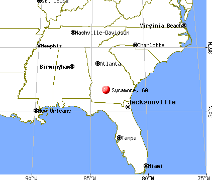 Sycamore, Georgia map