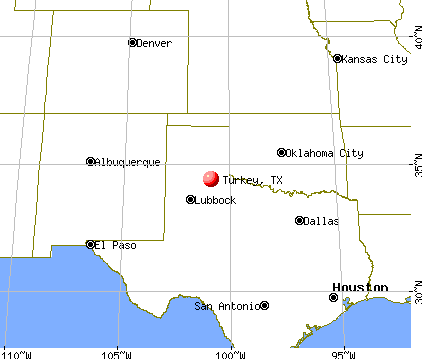 Turkey, Texas map