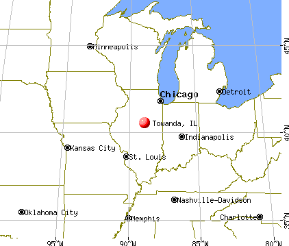 Towanda, Illinois map