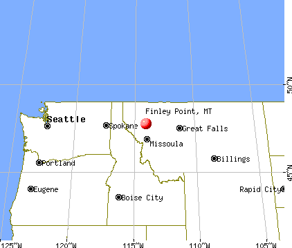 Finley Point, Montana map