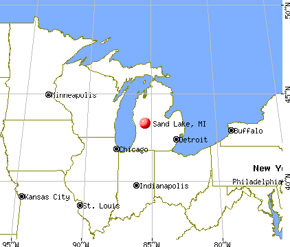Sand Lake, Michigan map