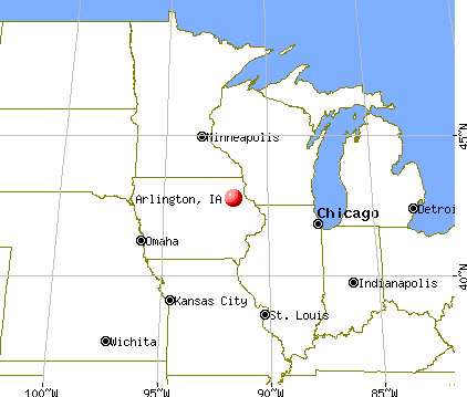 Arlington, Iowa map