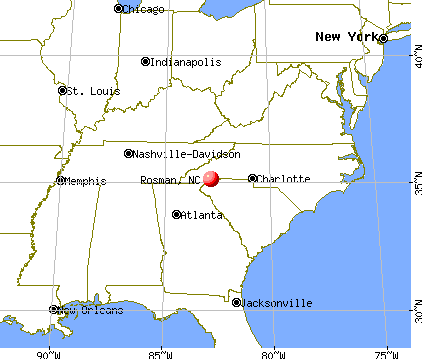 Rosman, North Carolina map