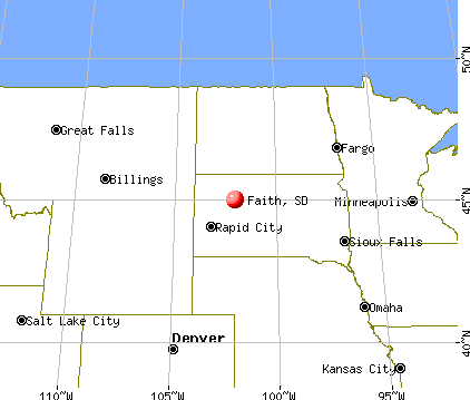 Faith, South Dakota map