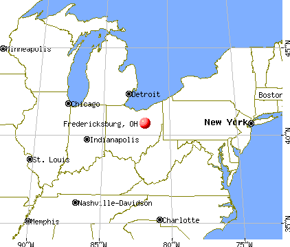 Fredericksburg, Ohio map