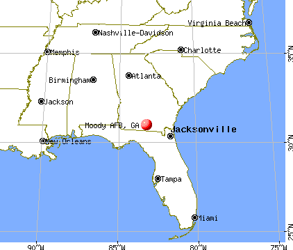 Moody AFB, Georgia map