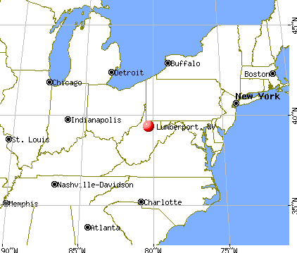 Lumberport, West Virginia map