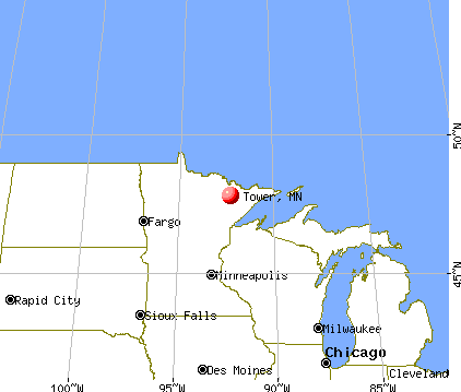 Tower, Minnesota map