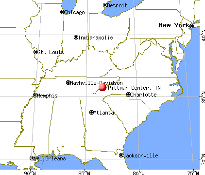 Pittman Center, Tennessee map