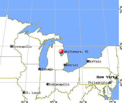 Whittemore, Michigan map