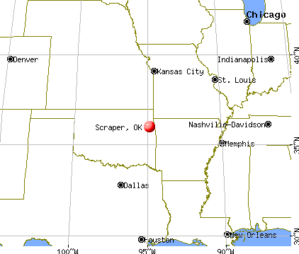Scraper, Oklahoma map