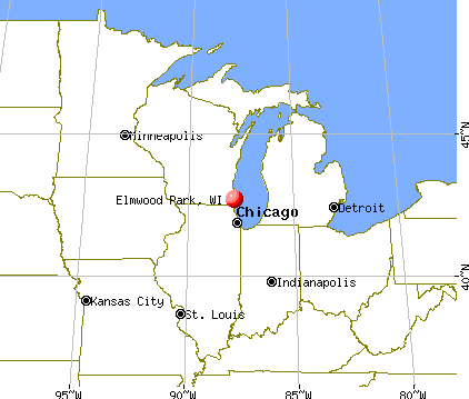 Elmwood Park, Wisconsin map