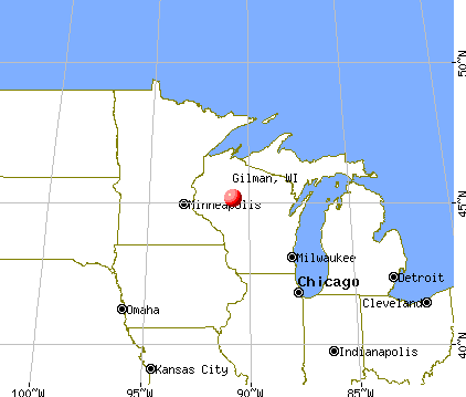 Gilman, Wisconsin map