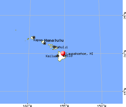 Laupahoehoe, Hawaii map