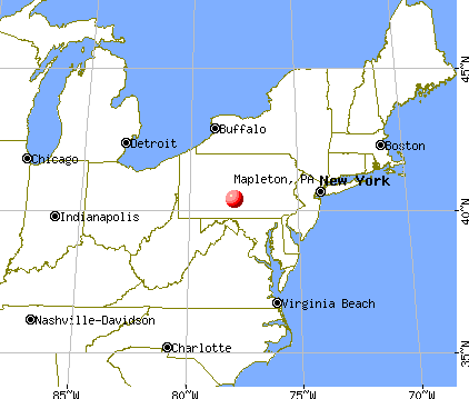 Mapleton, Pennsylvania map