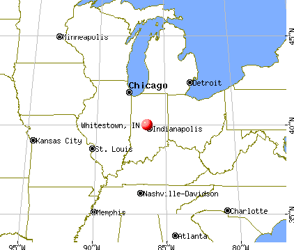 Whitestown, Indiana map